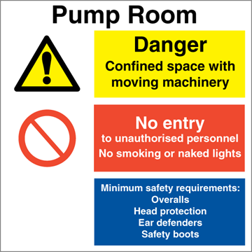 Pump room - Kombi skilt