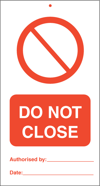 Do not close (pk. a\' 10 stk.) - IMO Tie Tags. Foto.