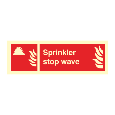 Sprinkler stop valve - Fire Signs